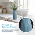 thumbnail image 4 of REGALWOVEN Small Ceramic Bud Vase Modern Cylinder Vase, Matte Ribbed Decorative Flower Vase for Desktop, Boho Home Decor Blue 2.4"L x 2.4"W x 5.1"H, 4 of 6