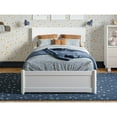 thumbnail image 2 of Wesley Twin Wood Platform Bed with Panel Footboard and Twin Trundle in White, 2 of 10