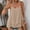 #0238-Khaki, variant on Uootdi Tank Tops for Women Sleeveless Spaghetti Strap Double Ruffle Hem Relaxed Fit Casual Summer Beach Vacation Outfits Gift