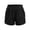 Black, variant on Bxsruta Women's Casual High Waist Elastic Shorts with Pockets and Decorative Buttons Cotton Spandex Wide Leg