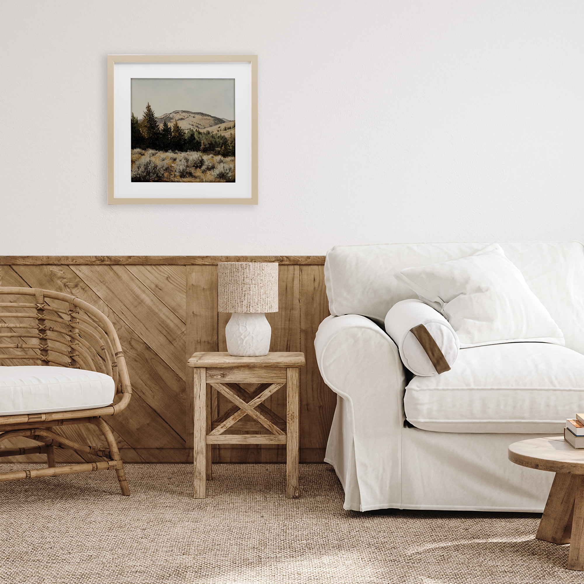 Stupell Industries Cedar Mountain View Birch Framed Print Under Glass, design by Petal Prints Design
