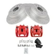 thumbnail image 3 of TRQ Rear Performance Brake Pad & Rotor Kit Brake Caliper Brake Pads Brake Rotors Set Semi-Metallic Premium G-Coated Fits Select 2007-2008 Acura TL 2003-2011 Honda Element, 3 of 4