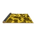 thumbnail image 2 of Ahgly Company Indoor Square Abstract Yellow Modern Area Rugs, 6' Square, 2 of 4