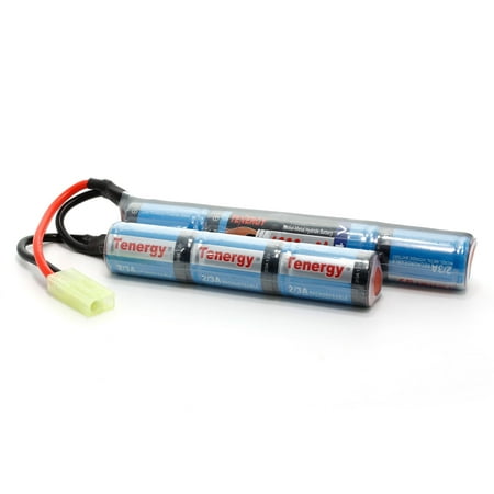 Airsoft Expensive M4 Tenergy 8.4V Airsoft Battery 1600mAh NiMH Nunchuck Battery w/Mini Tamiya Connector High Discharge Rate Stick Shape Butterfly Battery for Airsoft Gun M4 Rifles ()