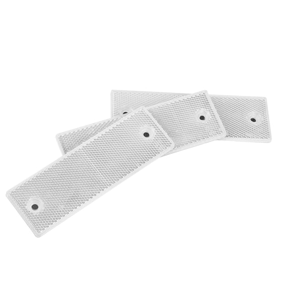 NICERIO Traffic Reflectors White Plastic 10Pcs Reflective Board