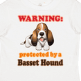 thumbnail image 4 of Inktastic Protected by a Basset Hound Funny Dog Boys or Girls Toddler T-Shirt, 4 of 5