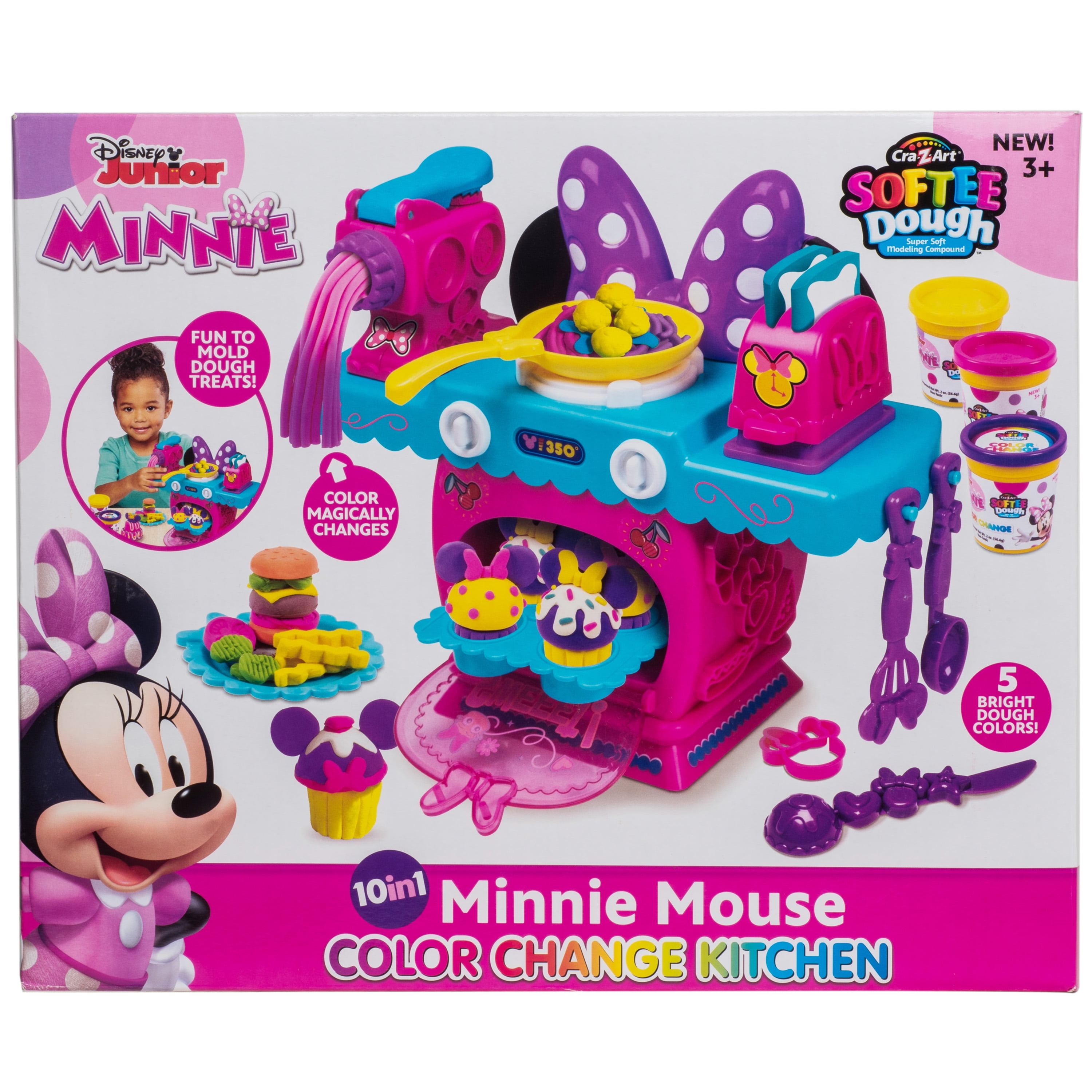 Cra-Z-Art Softee Dough Minnie Mouse Kitchen, Multicolor, Child Ages 3 and up