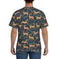 thumbnail image 3 of Bixox Men's Reindeer Printed Short Sleeve Skinny Athletic T-Shirt, 3 of 6