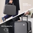 thumbnail image 5 of Carry-on Luggage 20 Inch Front Open Luggage Lightweight Suitcase with Front Pocket and USB Port, 1 Portable Carrying Case, 5 of 8