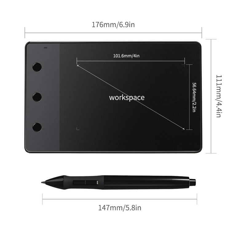 Huion H420 4x2.23 Inch Professional Drawing Tablet Signature Pad Board with 3 Shortcut Keys 2048 Levels Pressure Compatible Windows 7/8/10 & OS - Walmart.com