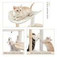 thumbnail image 4 of SALE CLEARANCE Multi-Level Cat Tree Modern Cat Tower Wooden Activity Center with Scratching Posts Beige, 4 of 8