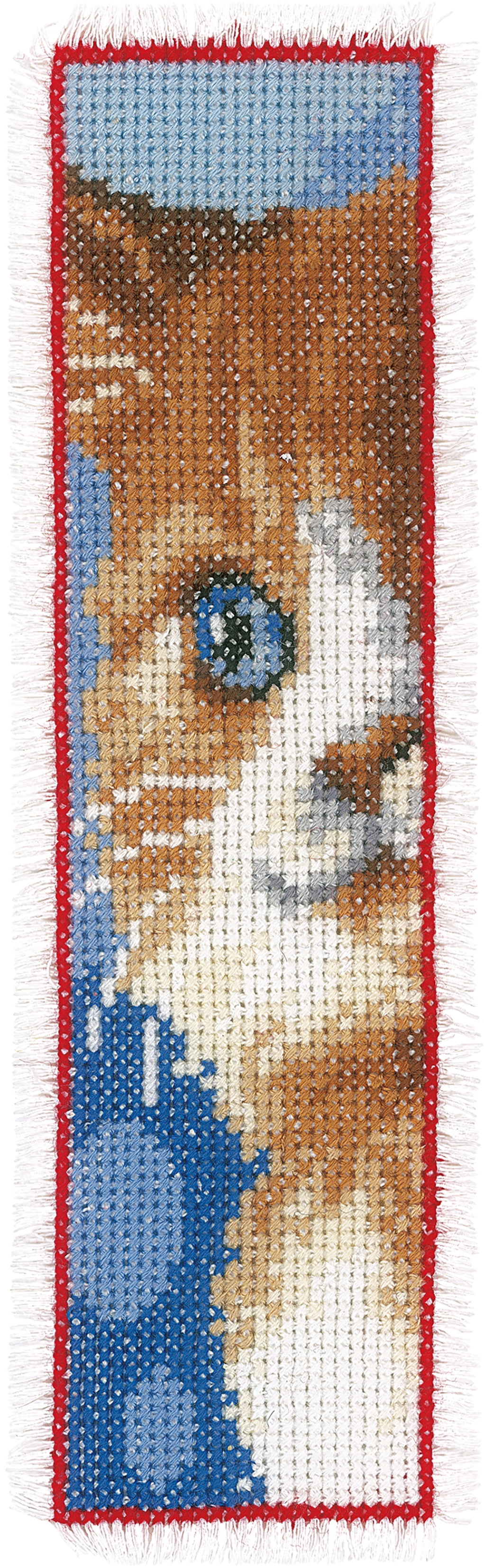 Vervaco Bookmark Counted Cross Stitch Kit 2.5"X8"-Cat & Dog 2/Pkg (14 Count)