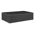 thumbnail image 1 of Modway Sojourn Table Basse de Patio en Aluminium et Rotin, Couleur Chocolat, 1 of 3