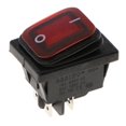 thumbnail image 1 of Colaxi 4 Pin On-Off Car Boat Lighted Rocker Toggle Switch Waterproof 12V Red, 1 of 8