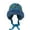 #1_Blue, variant on Unisex Chunky Winter Trapper Beanie Knit Hat with Fuzzy Trim Ear Flaps and Adjustable Straps Warm Snow Style Headwear for Cold Weather