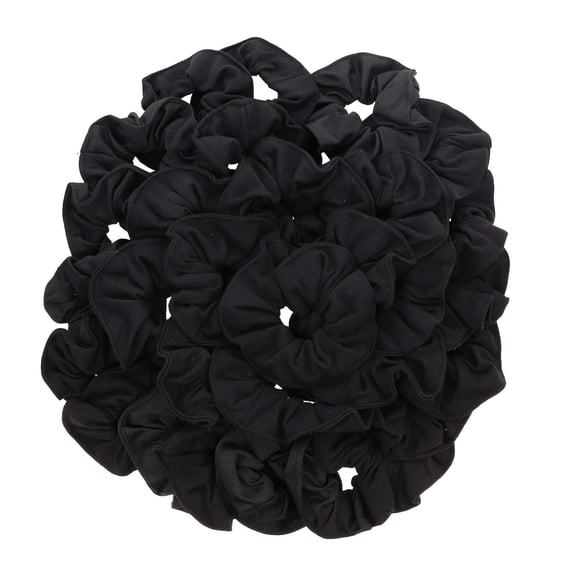 36 Pcs Large Solid Scrunchies Hair Elastics