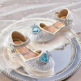thumbnail image 6 of Gpaecead Girls Heart Rhinestone Sparkle Princess Shoes Faux Leather Anti Slip Sole Party Performance Dress Flats,A-White, 6 of 8