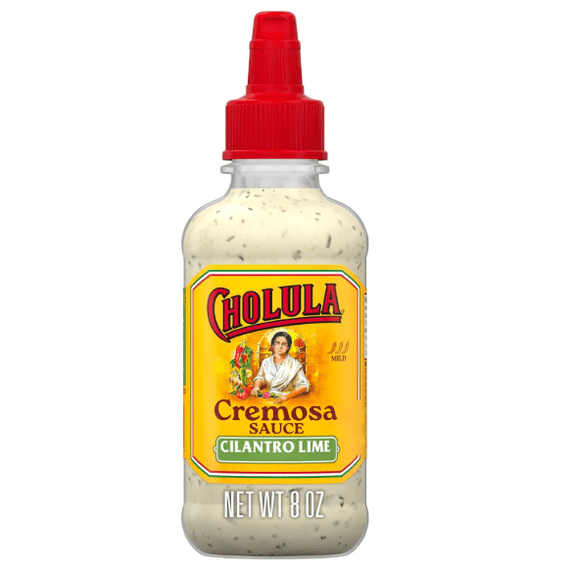 Cremosa Sauce, Cilantro Lime, Mild Heat, Creamy Squeezable Topping for Tacos, Enchiladas, Soup, Tostadas, Eggs and More, 8 fl oz