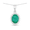 Silver, Green, variant on Zambian Emerald Pendant Pear Shape 1.36 Carats 10K Yellow Gold with Diamond Gift for Women