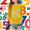 thumbnail image 2 of Tisuna Girls Crewneck Sweatshirts Kids Elegant Number Print Sweatshirt Teen And Youth Sports Casual Long Sleeve Pullovers Size 9-10 Years, 2 of 4