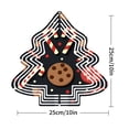 thumbnail image 7 of Metal Hanging Christmas Tree Wind Spinner - Festive Red & White Candy Design with Illuminated Effect for Yard & Garden Decor, 7 of 7