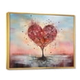 thumbnail image 2 of Designart "love Tree Landscape Melting Tree Hearts" Romantic Landscape Floater Framed Wall Art Print, 2 of 7