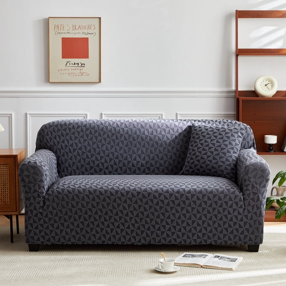 35-43 inch anti slip washable jacquard sofa cover, elastic seat protection cover, furniture dust cover, Nordic style home furnishings(Bring a pillowcase)