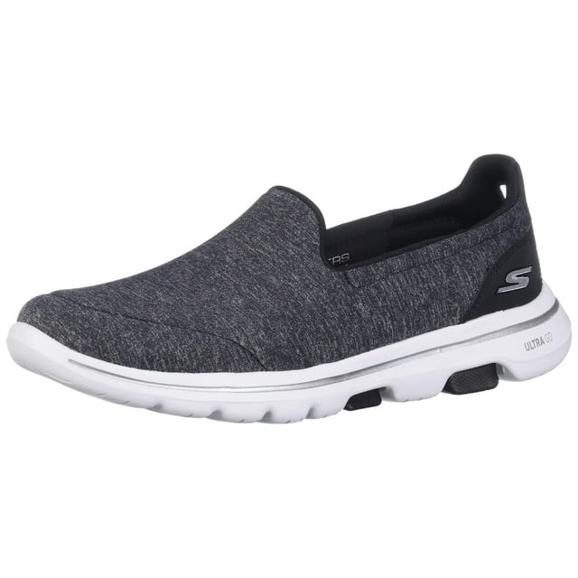 Zapatilla Skechers Go Walk 5 Honor para mujer, color blanco y negro