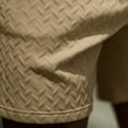thumbnail image 7 of Men's Herringbone Textured Shorts with Drawstring Waist and Pockets Summer Causal Shorts, L, 7 of 7
