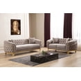 thumbnail image 2 of Vanessa 2 Piece Living Room Set Finished with Velvet Upholstery in Taupe, 2 of 5