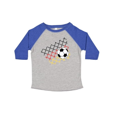 

Inktastic Soccer Ball Net with German Flag Colors Gift Toddler Boy or Toddler Girl T-Shirt