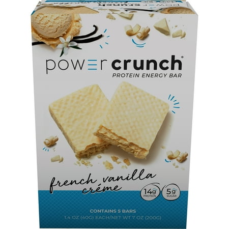 Power Crunch Protein Energy Bar, French Vanilla Cream, 14g Protein, 5 Ct