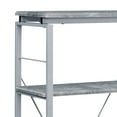 thumbnail image 4 of 4-Tier Vintage Industrial Style Bookcase with Powder Coating,Metal and Wood Bookshelf for Living Room,Bedroom & Office(Grey+Silver), 4 of 5