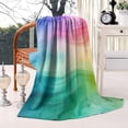 thumbnail image 2 of Colorful Tie Dye Wave Pattern Blanket,Comfortable Soft Flannel Throw Blanket,All Season,Warm Lightweight Blankets for Sofa Bed Couch Living Room Chair,60"x80", 2 of 4