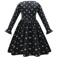 thumbnail image 3 of Girl Wednesday Addams Dress Long Sleeve Halloween Party Costume, 3 of 6