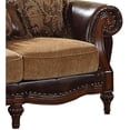 thumbnail image 5 of ACME Dreena Rolled Arm Upholstered Loveseat with 3 Pillows in Brown Faux Leather, 5 of 9