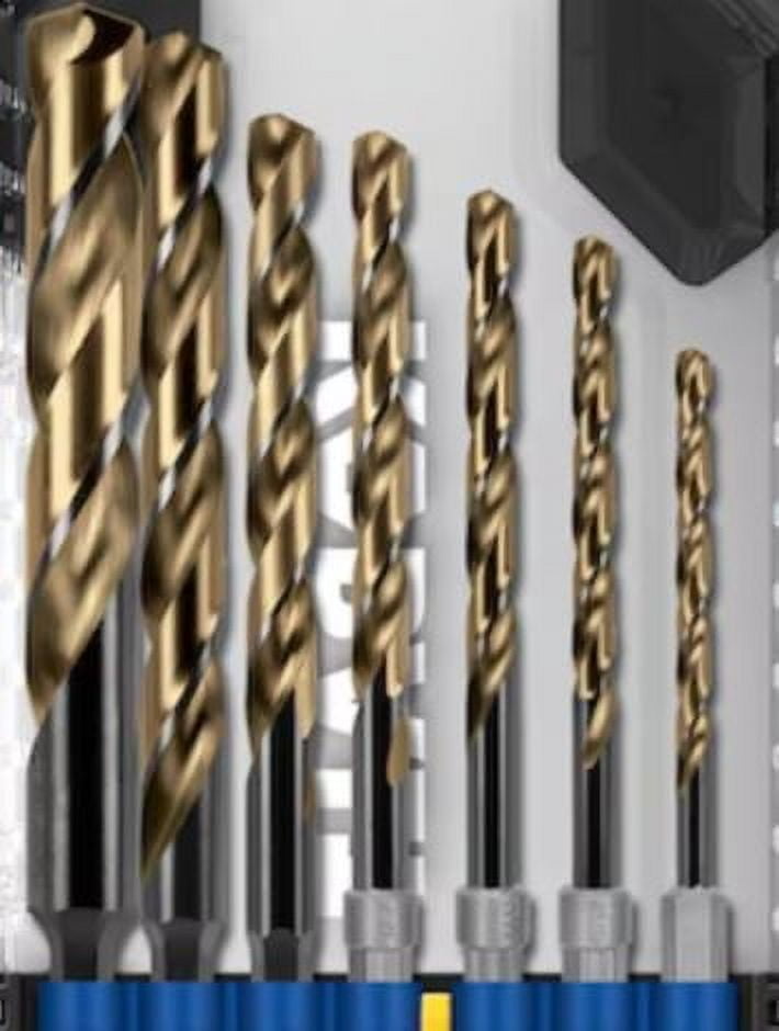 Kobalt  14-Piece Assorted x Black and Gold Coated Hss Jobber Length Twist Drill Bit Set