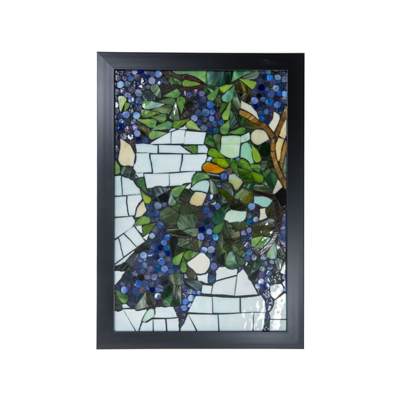 Art Glass Designs 18" Tranquil Grapevine Tree Glass Wall Panel