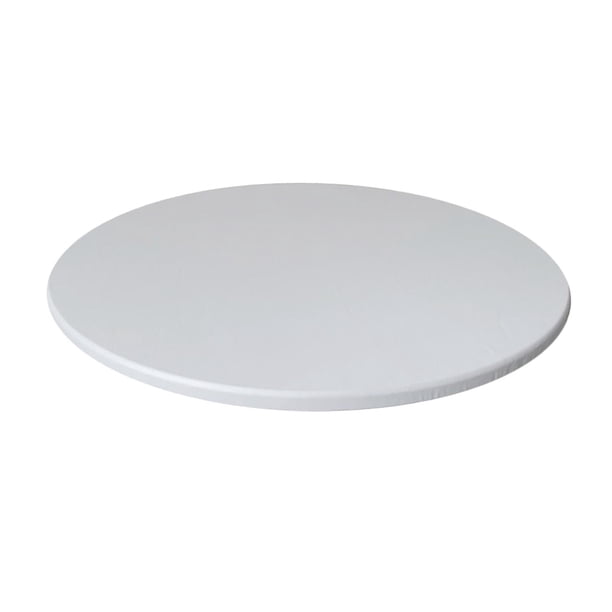 Mantel redondo de poliéster ajustable, protector de mesa impermeable, de 70 a 85 cm. blanco