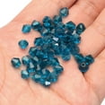 thumbnail image 4 of Uxcell 6mm Bicone Glass Beads, Small Faceted Bicone Crystal Beads Charm, Dark Blue 450Pack, 4 of 6