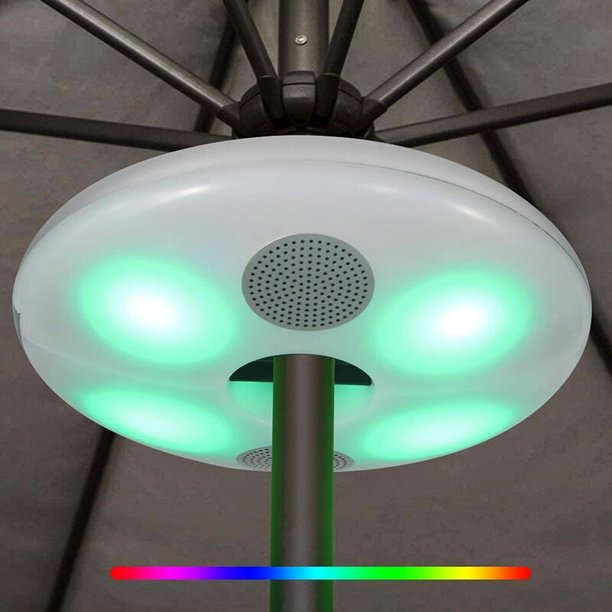 Luces de sombrilla recargables, IP65 Luces de sombrilla inalámbricas a prueba de agua con Bluetooth con 7 colores cambiantes, para patio al aire libre Camping Bandera nacional Luz de ambiente [Clase d esquí esquí Gafas de esquí
