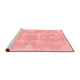 thumbnail image 2 of Ahgly Company Machine Washable Indoor Round Abstract Red Modern Area Rugs, 5' Round, 2 of 4