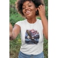 thumbnail image 2 of 4th Of July American Flag Bald Eagle Juniors Soft T Shirt, 2 of 5