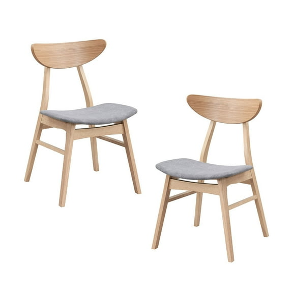 EBQOSK 2PC Modern Soft Upholstered Kitchen Side Chairs,Wooden Frame Kitchen Chairs for Dining Room,Living Room,Restaurant Oak