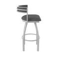 thumbnail image 4 of 861 Artemis 30" Swivel Bar Stool with Anodized Nickel Finish and Graph Coal Seat and Back, 4 of 5