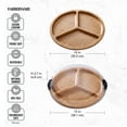thumbnail image 4 of Farberware Build-a-Board Bamboo Charcuterie Board, 14 in Round, 3 Compartments, Black, 4 of 16