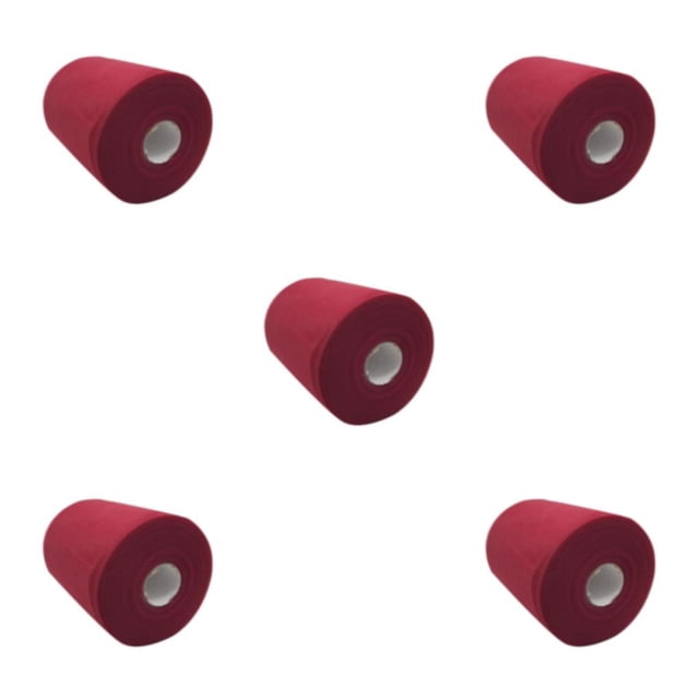 Decodeary Set Party Tone With Tulle Roll Spools In Array Of Colors Polyester Polyester C18wine red 5Set
