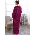 thumbnail image 2 of Pijamas de felpa de forro polar con albornoz frontal con cremallera larga, suave y cálido para mujer ▏Puede ser usado por mujeres embarazadas, 2 of 5