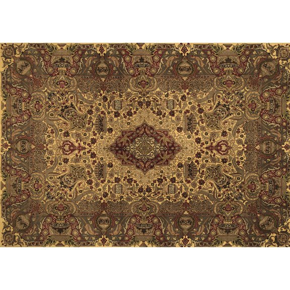 Ahgly Company Indoor Rectangle Persian Brown Traditional Area Rugs, 5' x 7'