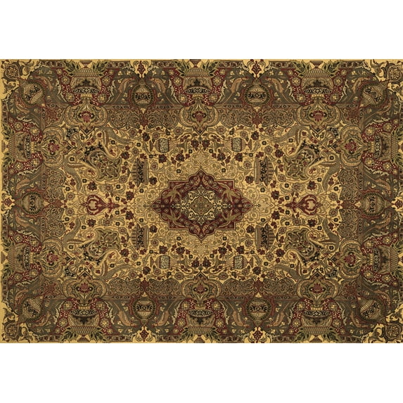 Ahgly Company Indoor Rectangle Persian Brown Traditional Area Rugs, 7' x 10'
